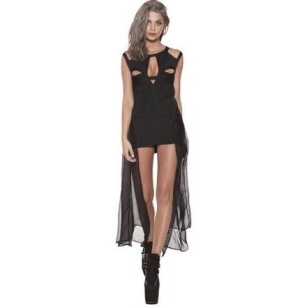 UNIF Godspeed Bandage Cut Out Sheer Maxi Dress size Small - Picture 3 of 13